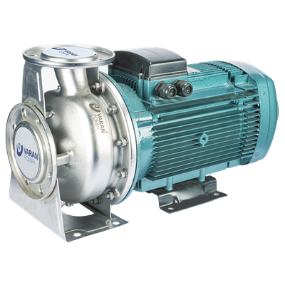 Varan CA 80-65-160/15T Paslanmaz / Uçtan Emişli - Kapalı Kaplinli Endüstriyel Santrifüj Pompa (20 HP / 15 kW) 44 mSS / 130 m3/h