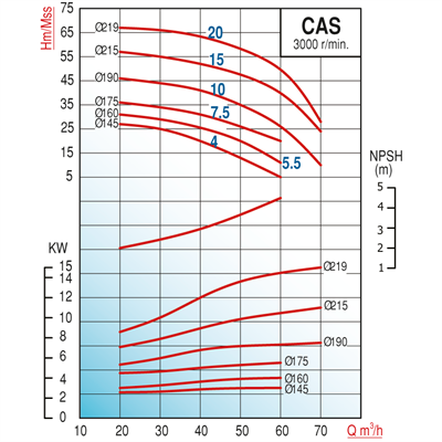 Varan CAS 7.5 Uçtan Emişli / Monoblok Endüstriyel Santrifüj Pompa (7.5 HP / 5.5 kW) 36 mSS / 60 m3/h