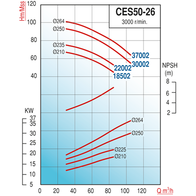 Varan CES 50-26-30002 Uçtan Emişli - Kapalı Kaplinli / EN 733 Yüksek Verimli Endüstriyel Santrifüj Pompa (40 HP / 30 kW) 93 mSS / 105 m3/h