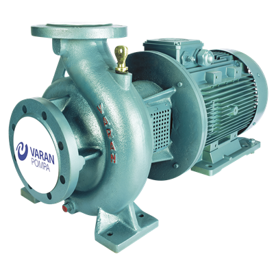 Varan CES 65-26-03004 Uçtan Emişli (1500 d/d) Kapalı Kaplinli / EN 733 Yüksek Verimli Endüstriyel Santrifüj Pompa (4 HP / 3 kW) 16 mSS / 55 m3/h