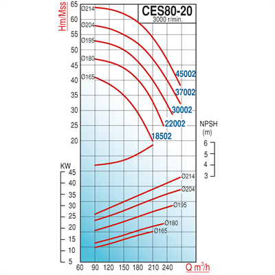 Varan CES 80-20-22002 Uçtan Emişli - Kapalı Kaplinli / EN 733 Yüksek Verimli Endüstriyel Santrifüj Pompa (30 HP / 22 kW) 47 mSS / 210 m3/h