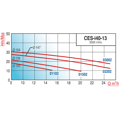 Varan CES-I 40-13-01502 Pik Döküm / İn-line (Hat Tipi) Endüstriyel Dik Milli Santrifüj Pompa (2 HP / 1.5 kW) 21 mSS / 20 m3/h