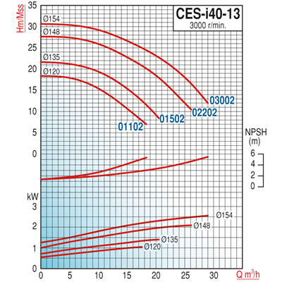 Varan CES-I 40-13-03002 Pik Döküm / İn-line (Hat Tipi) Endüstriyel Dik Milli Santrifüj Pompa (4 HP / 3 kW) 30 mSS / 25 m3/h