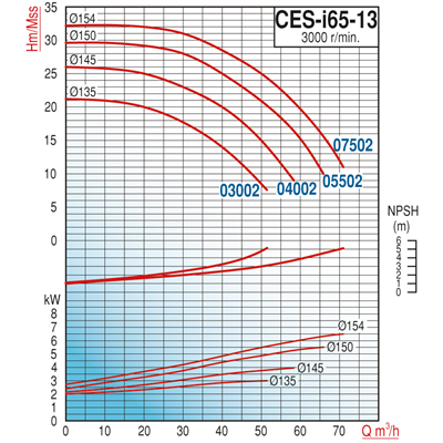 Varan CES-I 65-13-04002 Pik Döküm / İn-line (Hat Tipi) Endüstriyel Dik Milli Santrifüj Pompa (5.5 HP / 4 kW) 24 mSS / 50 m3/h