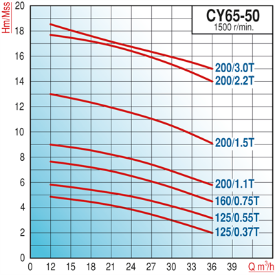 Varan CY 65-50-200/1.1T Paslanmaz / Komple Paslanmaz Uçtan Emişli - Uzun Kaplinli Endüstriyel Santrifüj Pompa (1.5 HP / 1.1 kW) 9 mSS / 36 m3/h