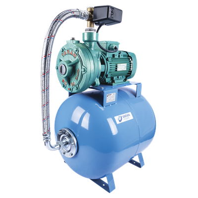 Varan KS-115 HID/50  Çift Kademeli / Endüstriyel 50 LT Tanklı Paket Hidrofor (1.5 HP / 1.1 kW) 30 - 40 mSS / 5 - 2 m3/h