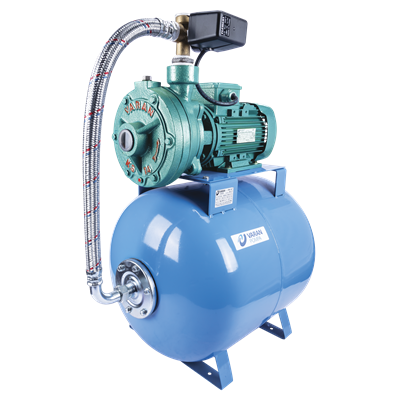 Varan KS-142 HID/50  Çift Kademeli / Endüstriyel 50 LT Tanklı Paket Hidrofor (2 HP / 1.5 kW) 30 - 40 mSS / 7 - 3 m3/h