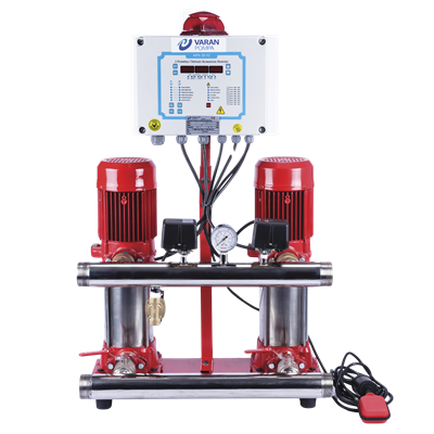 Varan PVM14-5x2 YHID Çift Pompalı Yangın Hidroforu  (Test Programlı, Siren-Işık Alarmlı) (5.5 HP / 4 kW) 9,7 mSS / 48 m3/h