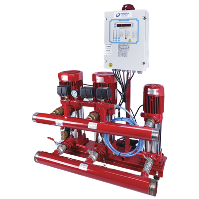 Varan PVM14-5x3 YHID Üç Pompalı Yangın Hidroforu  (Test Programlı, Siren-Işık Alarmlı) (5.5 HP / 4 kW) 9,7 mSS / 72 m3/h