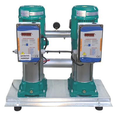 Varan PVM2-9x2 HID  Paslanmaz (Noril Çarklı) / Çift Pompalı Endüstriyel Hidrofor (2 HP / 1.5 kW) 108 mSS / 14 m3/h
