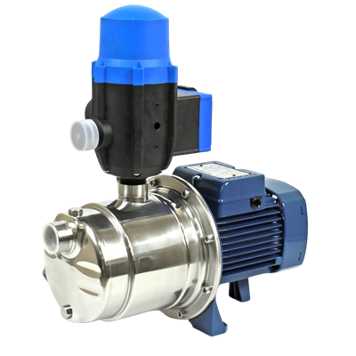 Varan SJET-100C HMAT  Paslanmaz Jet / Hidromat (Otomatik Basınç Regülatörlü Pompa) (1 HP/ 0.75 kW) 25-40 mSS / 3 - 2 m3/h
