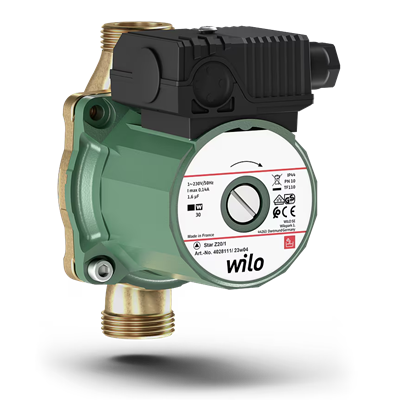 Wilo Star-Z Islak Rotorlu Sirkülasyon Pompası - Enerji Verimli Sıcak Su Dolaşım Çözümü