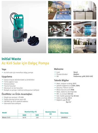 WİLO Waste 14.9 Az Kirli Sular için Dalgıç Pompa 0,75 kW