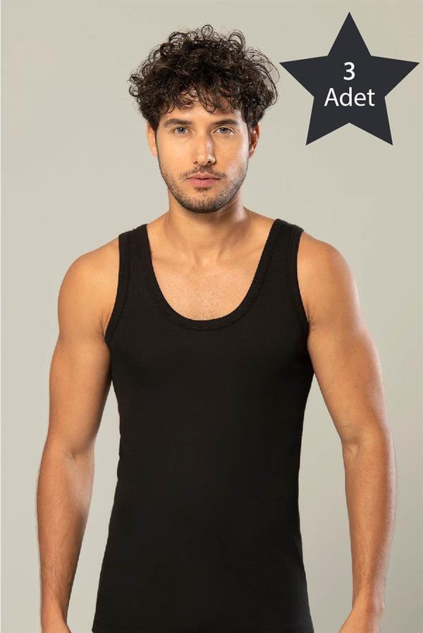 Erdem 3'lü Siyah Gold Modal Atlet 15503