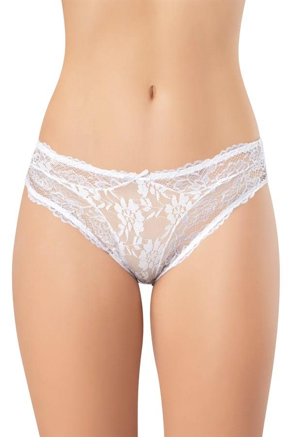 Erdem Beyaz Kadın Dantelli Külot 2574