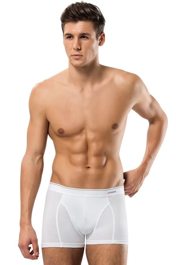 Erdem Beyaz Pamuk Elastan Klasik Boxer 1445