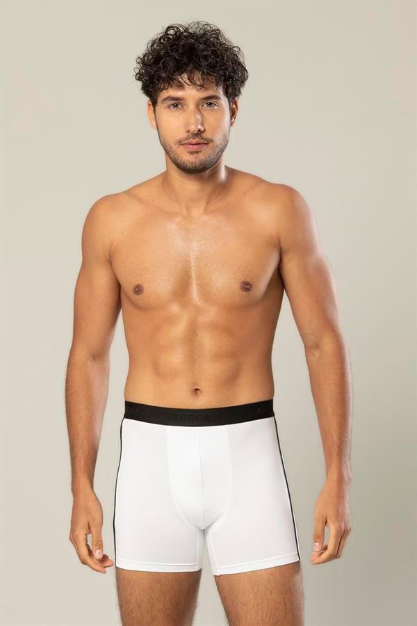 Erdem Beyaz Pamuk Elastan Uzun Boxer 1417