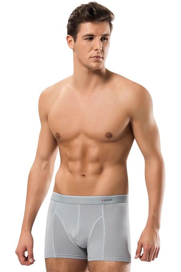 Erdem Gri Pamuk Elastan Klasik Boxer 1445