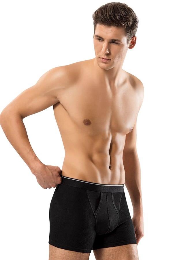 Erdem Siyah Pamuk Air Slim Boxer 1428