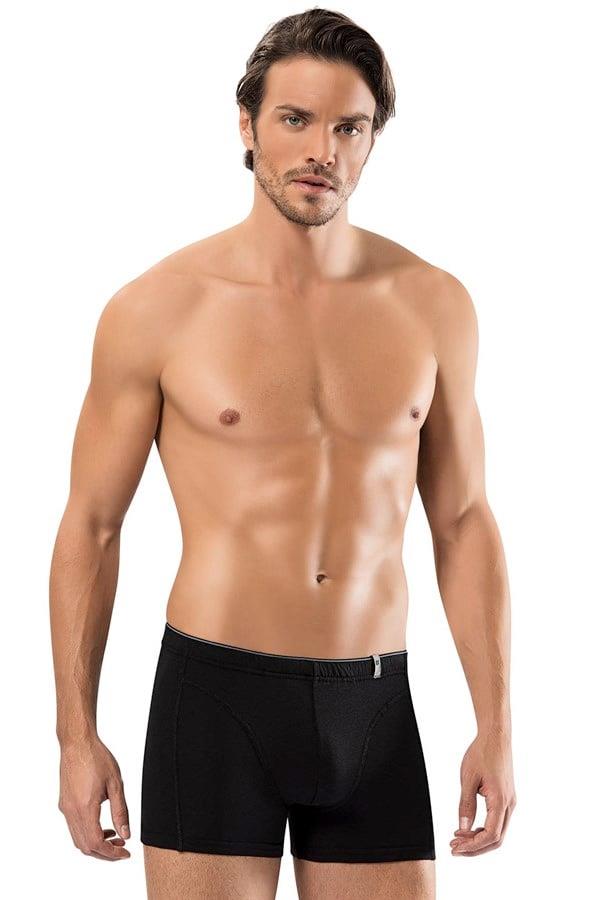 Erdem Siyah Pamuk Elastan Boxer 1479