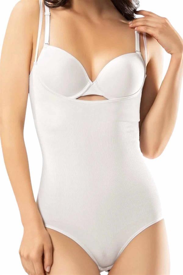 Erdem Siyah Seamless Göğüssüz Çıtçıtlı Body 618