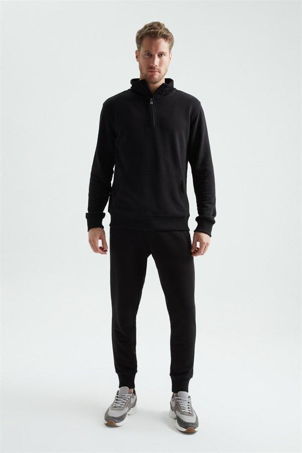 Erdem WeWeus Siyah Yarım Fermuarlı Sweatshirt 223