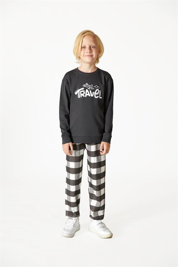 Erkek Çocuk Füme Pijama Takımı 710