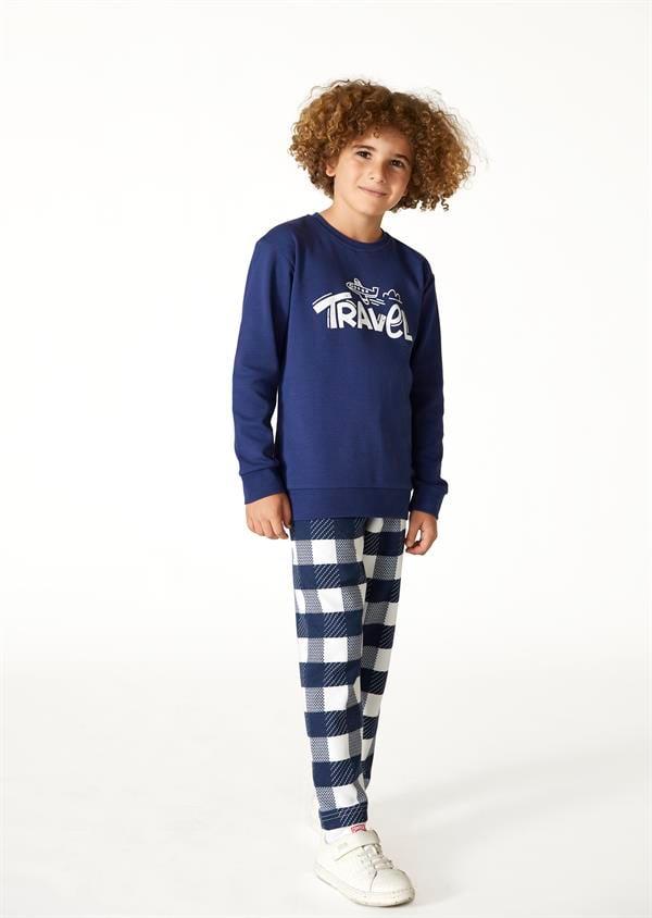 Erkek Çocuk Lacivert Pijama Takımı 710