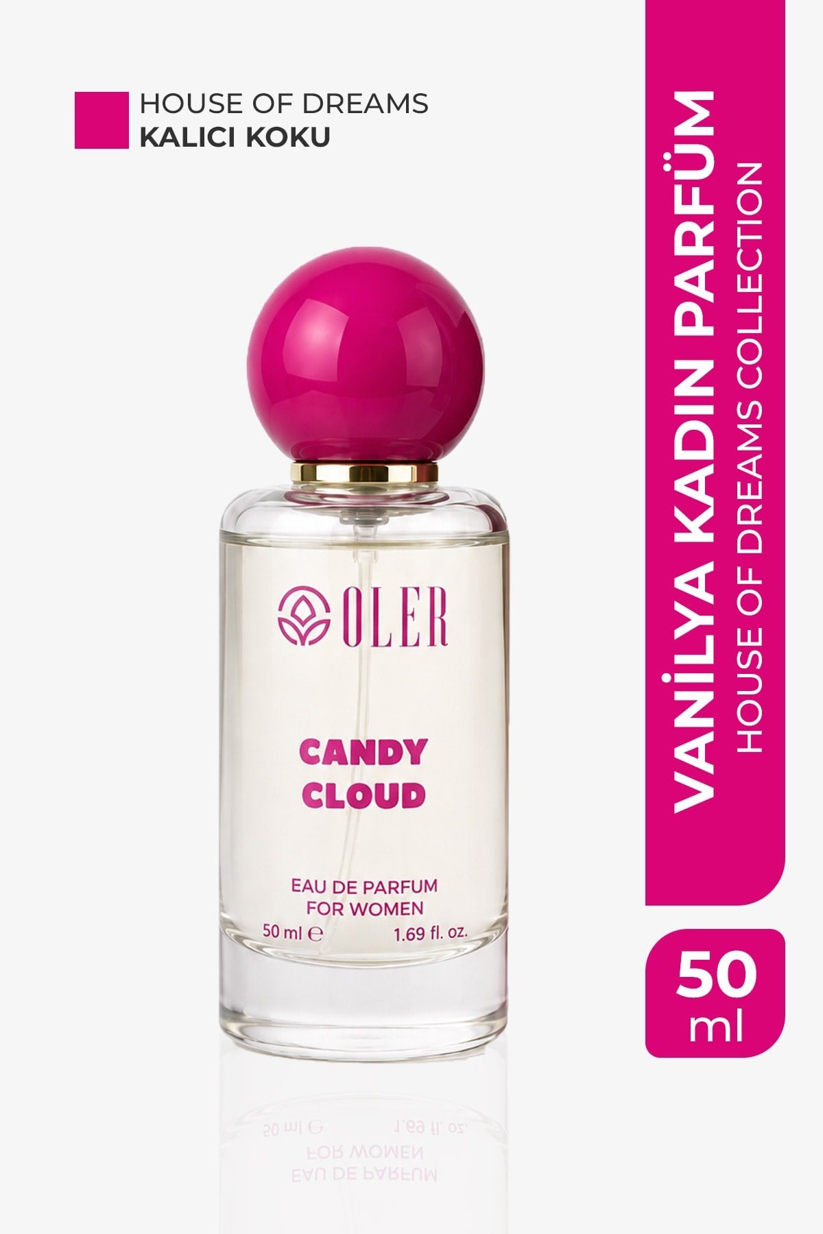 House of Dreams Candy Cloud Kadın Parfüm EDP 50 ml | Orkide | Mandalina | Tropikal Meyveler | Vanilya | Misk | Sandal Ağacı