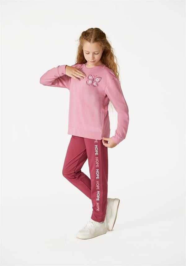 Kız Çocuk Pembe Pijama Takımı 706