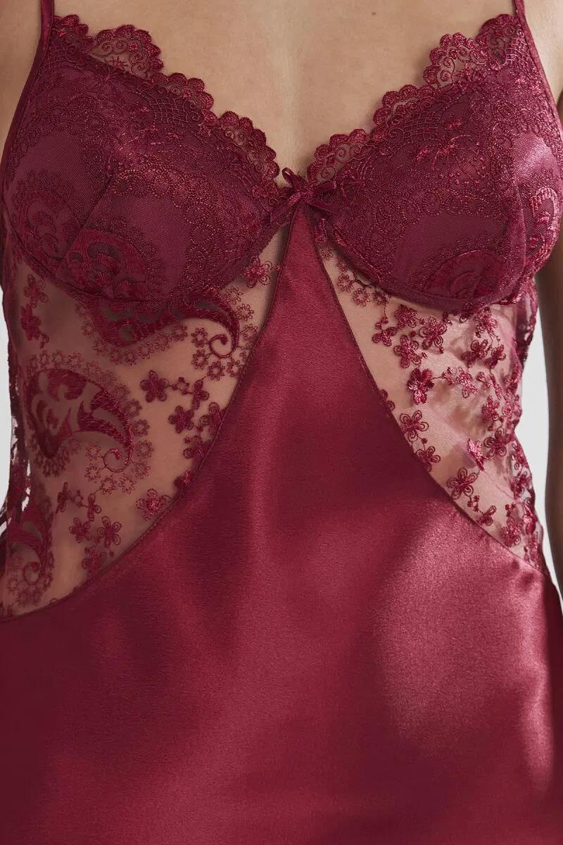 Saten Altılı Gelin Çeyiz Seti - 6225 Bordo