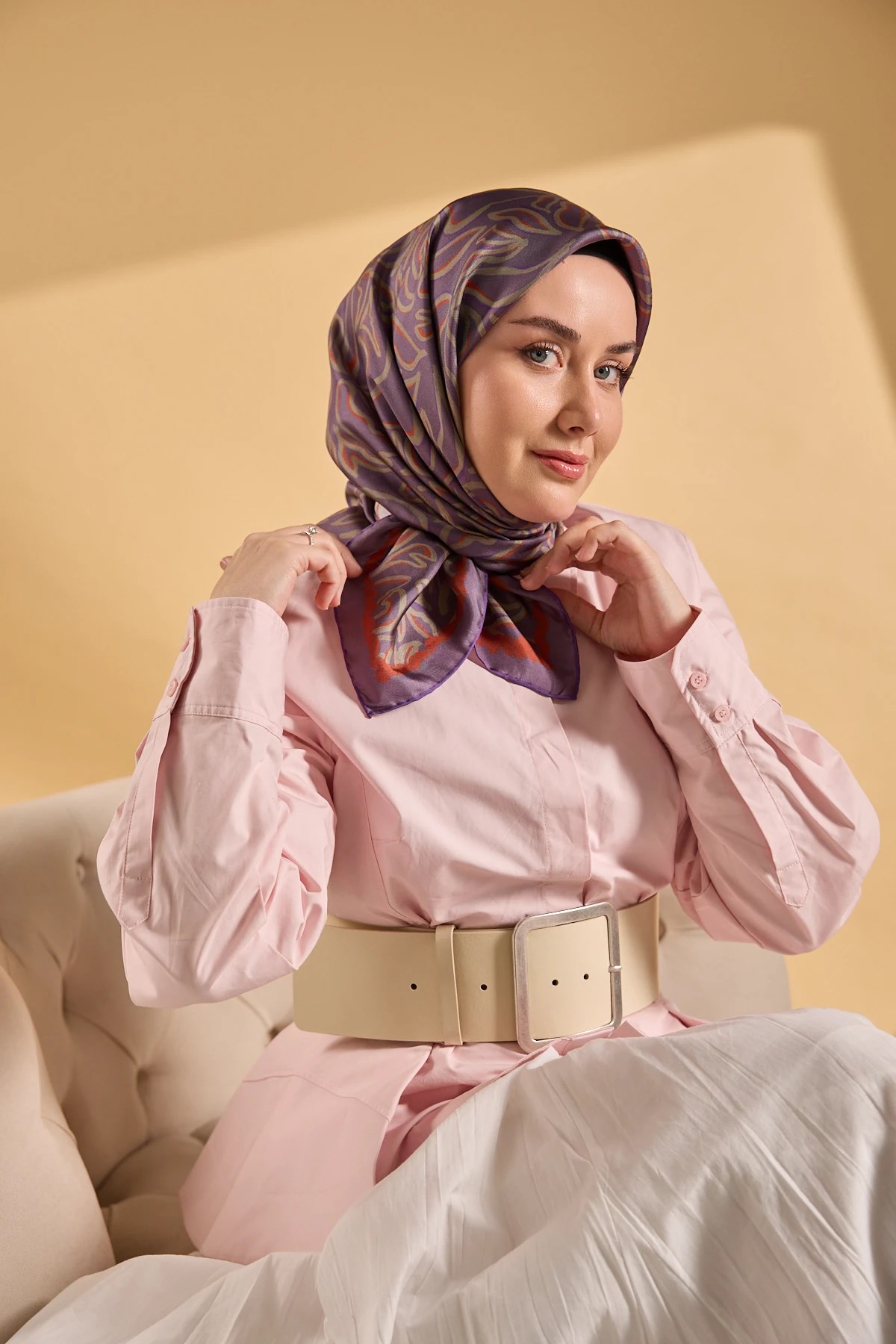 Silk Home Twill İpek Desenli Eşarp 11522