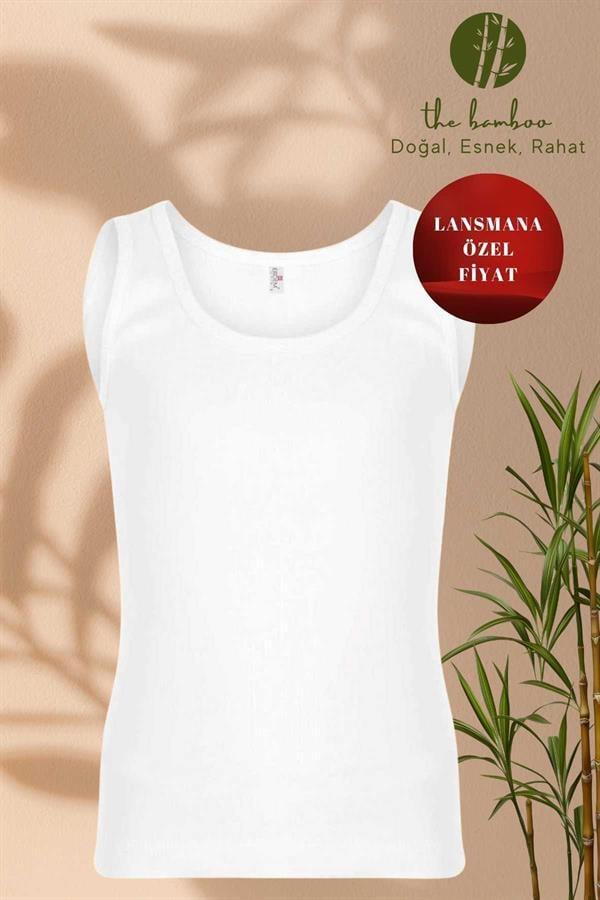 WeWeus Beyaz Kız Çocuk Süper İnce Doğal Bambu Lüks Atlet 4049BMB