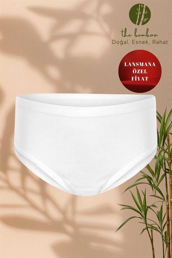 WeWeus Beyaz Kız Çocuk Süper İnce Doğal Bambu Lüks Külot 4326