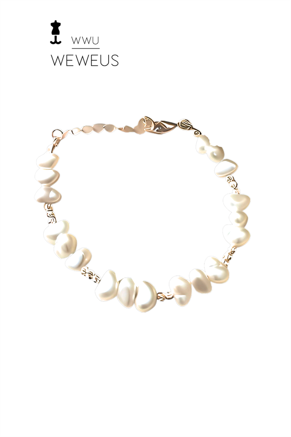 WeWeus Gold Lüks Kadın Altın İnci Bileklik