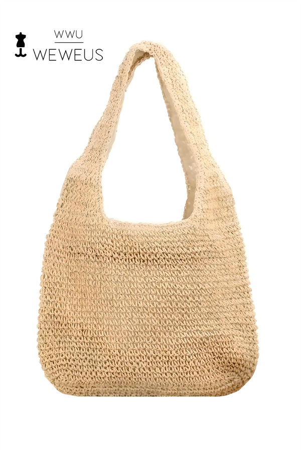 WeWeus Kadın Bej Renk Hasır Çanta