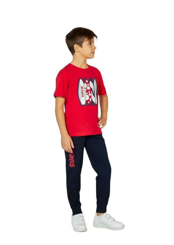 WeWeus Kırmızı Erkek Çocuk Pijama Takımı 815