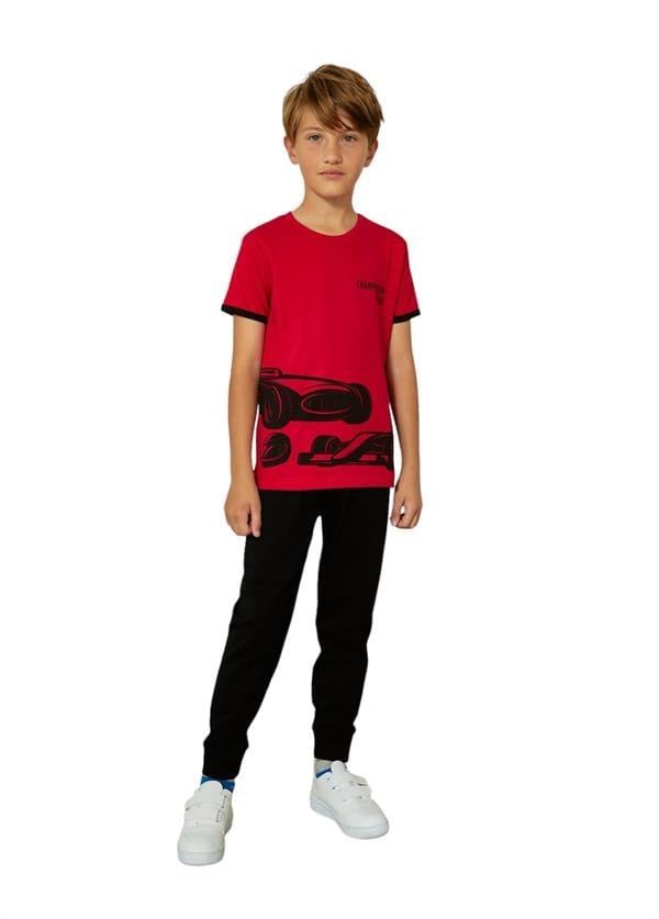 WeWeus Kırmızı Erkek Çocuk Pijama Takımı 820