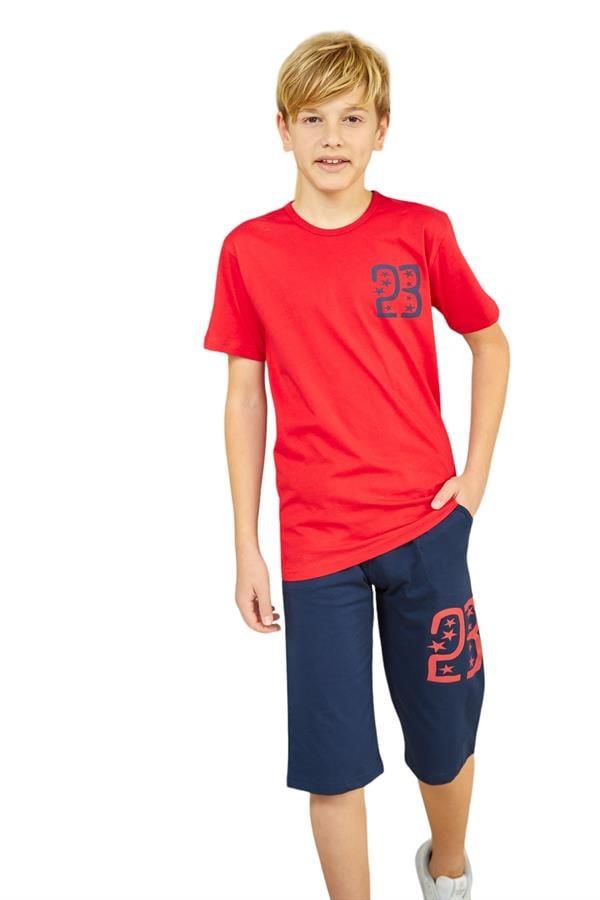 WeWeus Kırmızı Erkek Çocuk Pijama Takımı 814