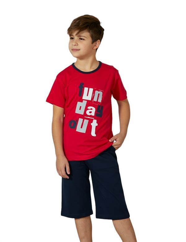 WeWeus Kırmızı Erkek Çocuk Pijama Takımı 817
