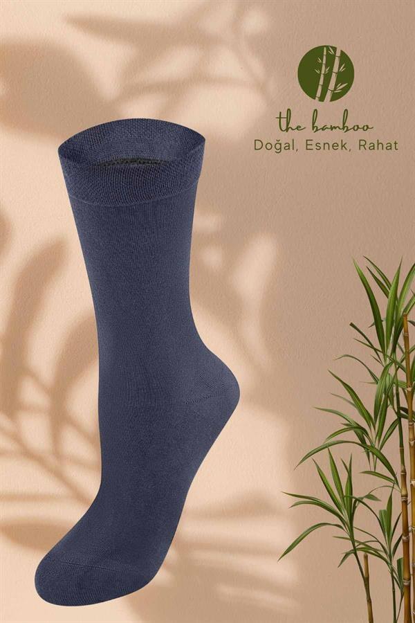 WeWeus Lacivert Doğal Bambu Lüks Kışlık Bayan Çorap 942