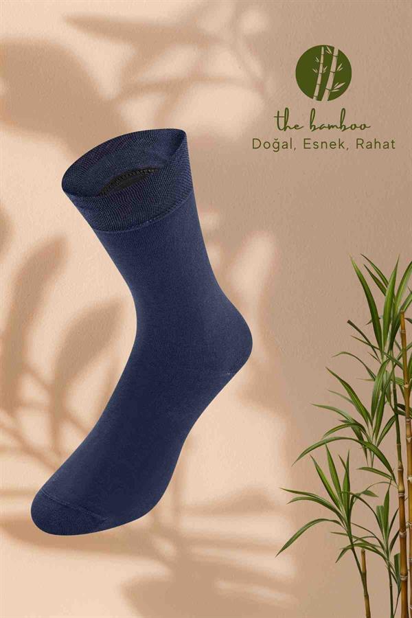 WeWeus Lacivert Doğal Süper İnce Bambu Lüks Erkek Çorap 269L