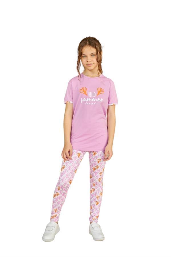 WeWeus Lila Kız Çocuk Pijama Takımı 803
