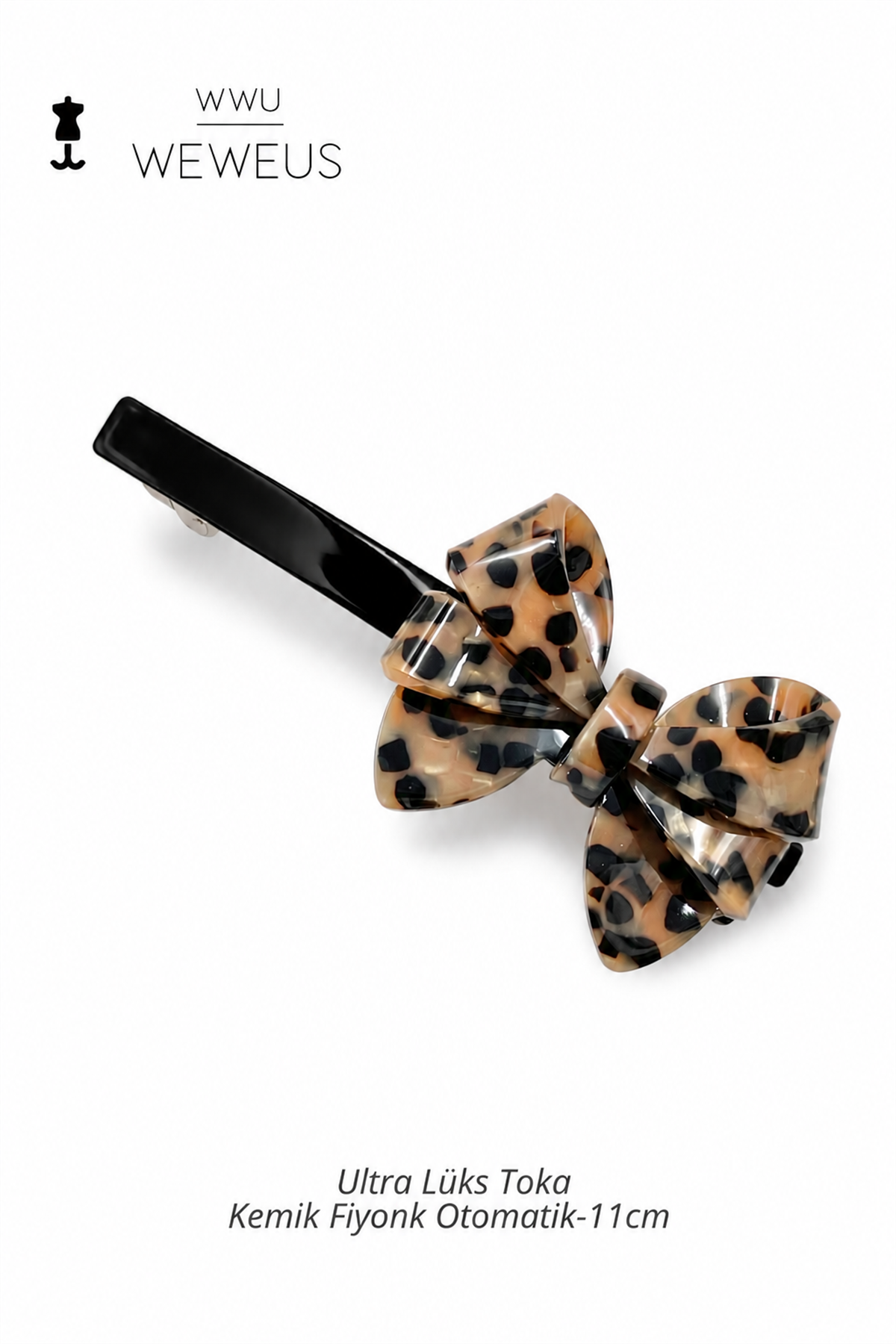 WeWeus Mini Leopar Premium Kemik Otomatik Fiyonk Toka
