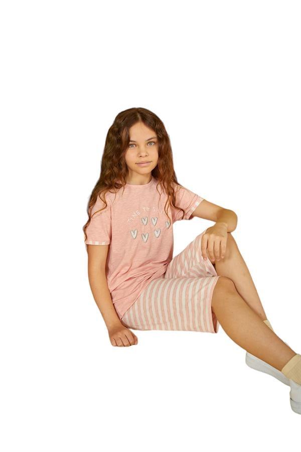 WeWeus Pembe Kız Çocuk Pijama Takımı 806