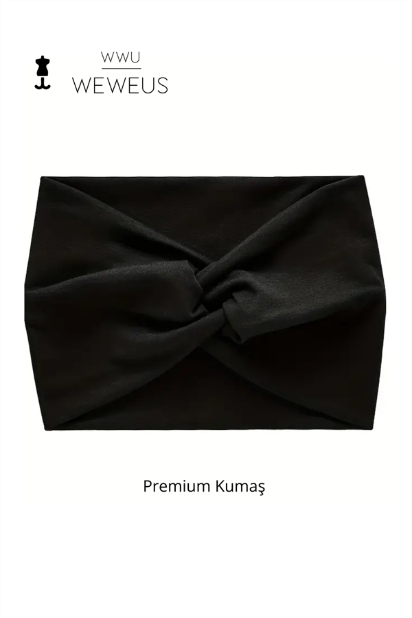 WeWeus Siyah Premium Kadın Saç Bandı