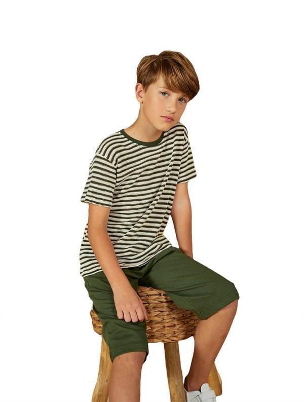 WeWeus Yeşil Erkek Çocuk Pijama Takımı 816