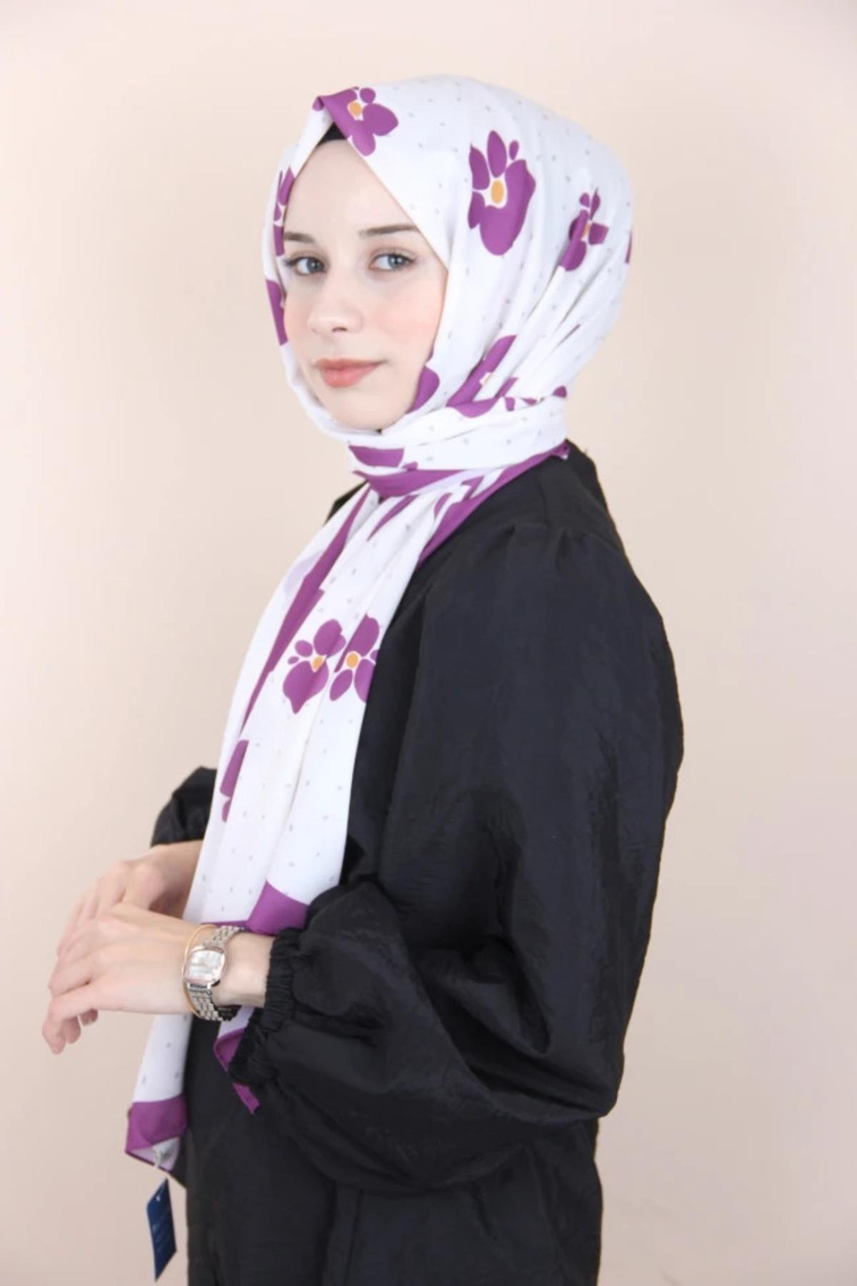 Mürdüm Pamuklu Şal
