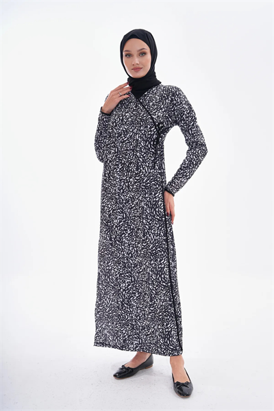 Puantiyeli Yandan Bağlamalı Namaz Elbisesi