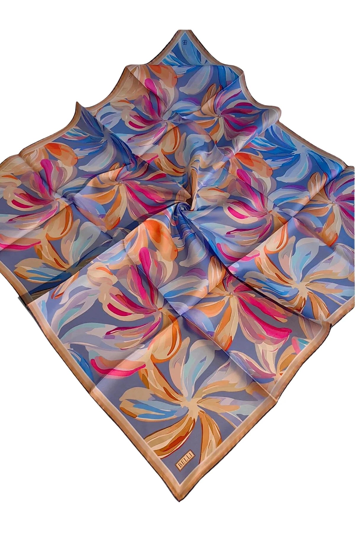 Belli Twill İpek Desenli Eşarp 4107D